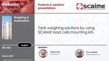 Webinaire à la demande - Utilisation des Kits de montage SCAIME pour le pesage de convoyeurs, cuves ou silos