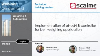 Mise en oeuvre eNod4-B pour applications de pesage sur bande